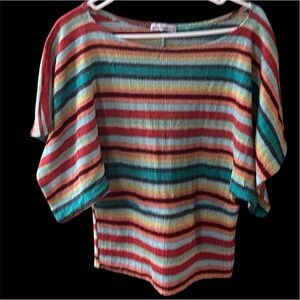 Body Central Multicolor Striped Top Size M